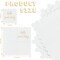 100 Pcs Scalloped Baby Shower Napkins Hello Sweet Decorations 5 x 5 Inch for Baby Shower Party Decor(white, gold)